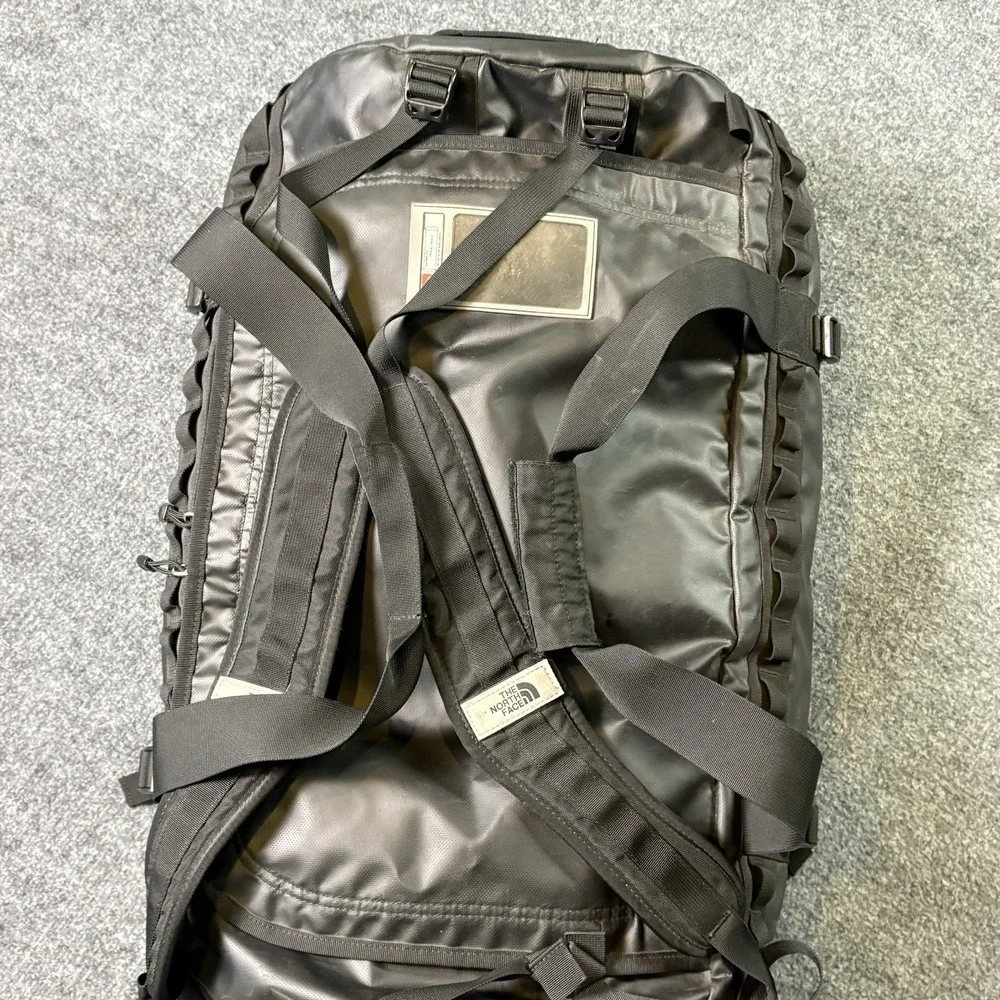 The North Face Duffel Bag Base Camp Black Convertible Adjustable Strap Shoulder